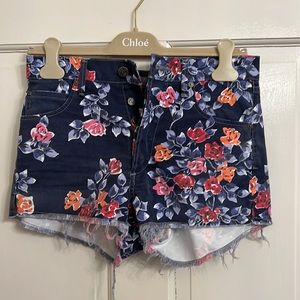 Citizens of Humanity Floral Denim Shorts size 27